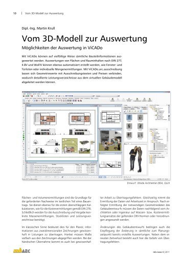 Vom 3D-Modell zur Auswertung - mb AEC Software GmbH