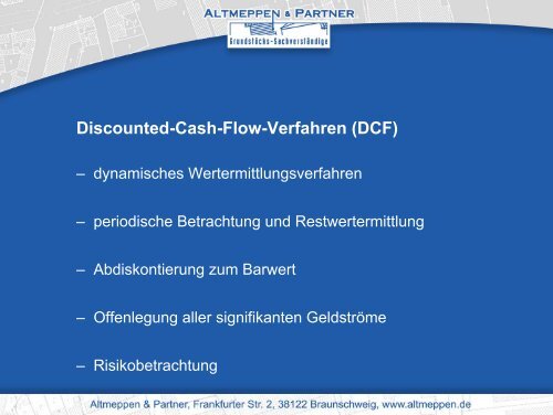 gif-Standardisierung des DCF-Verfahrens - Altmeppen