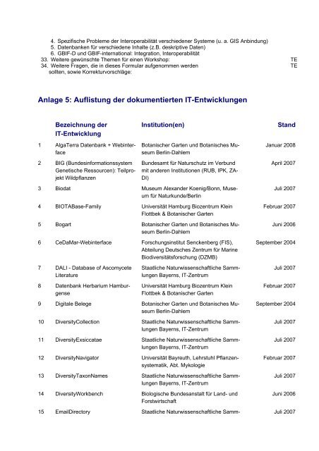 Abschlussbericht - Abteilung Mykologie - Universität Bayreuth