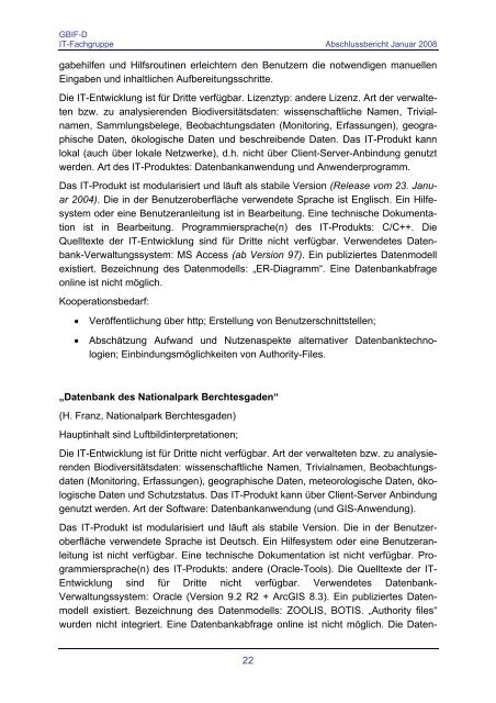 Abschlussbericht - Abteilung Mykologie - Universität Bayreuth