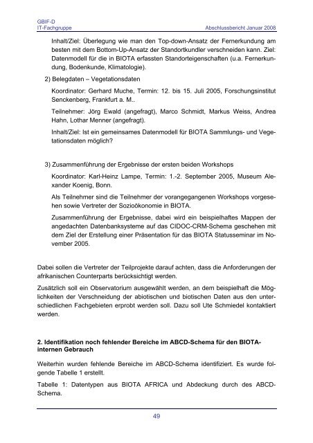 Abschlussbericht - Abteilung Mykologie - Universität Bayreuth