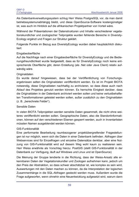 Abschlussbericht - Abteilung Mykologie - Universität Bayreuth