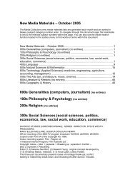 New Media Materials – October 2005 - The University of Melbourne ...