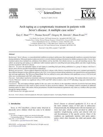 Arch taping as a symptomatic treatment in patients with Sever's ...