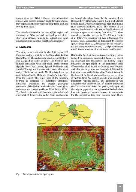 MORAVIAN GEOGRAPHICAL REPORTS - Institute of Geonics ...
