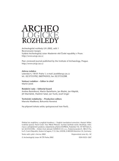 0.Arch.rozhl. 2.+3.str. OBALKY - Archeologický ústav AV ČR