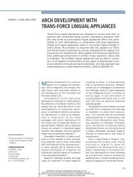 Arch Development with Trans Force Lingual ... - Ortho Organizers