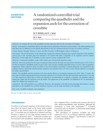 A randomized controlled trial comparing the quadhelix and the ...