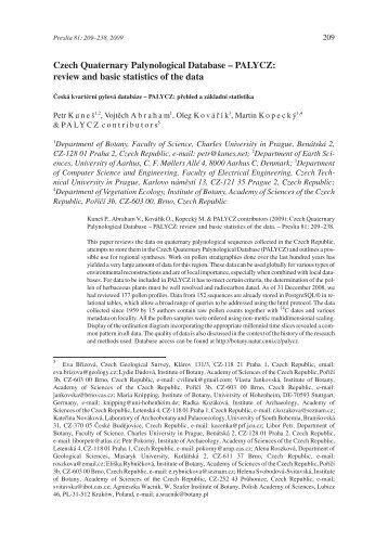 PALYCZ - Preslia - The Journal of the Czech Botanical Society