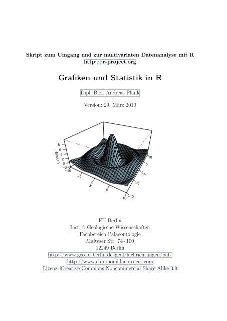 Grafiken und Statistik in R