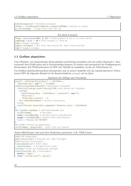 Grafiken und Statistik in R