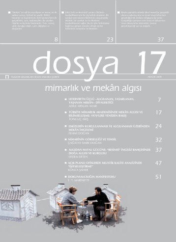 Dosya 17: mimarlık ve mekan algısı - Mimarlar Odası Ankara Şubesi