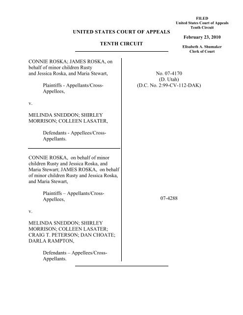 07 4170 US Court of Appeals Tenth Circuit Opinions