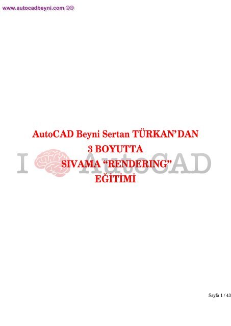 EĞİTİMİ - AutoCAD Beyni