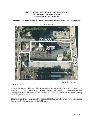 Planning Board Case No. 1559A - City of West Palm Beach