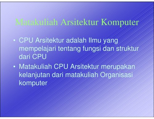 Arsitektur Komputer