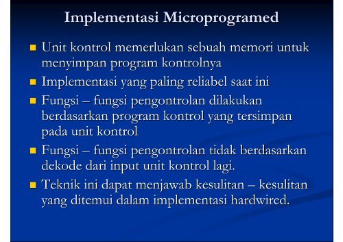 Implementasi Unit Kontrol