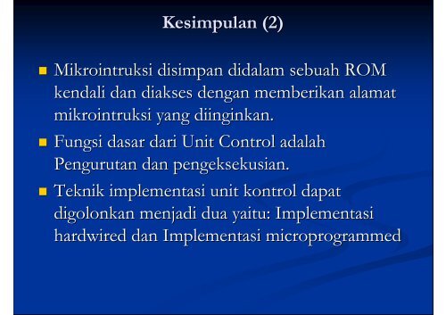 Implementasi Unit Kontrol