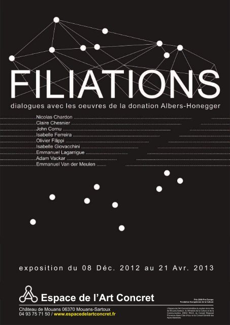 filiations - L'espace de l'art concret