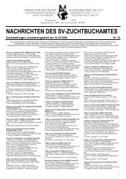 NACHRICHTEN DES SV-ZUCHTBUCHAMTES - von Trumelo