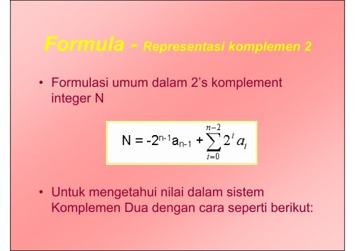 Representasi komplemen 2