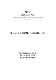 termik kesme teknolojisi - Gedik Kaynak