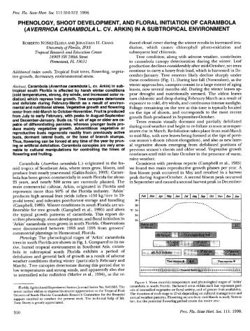 phenology, shoot development, and floral initiation of carambola