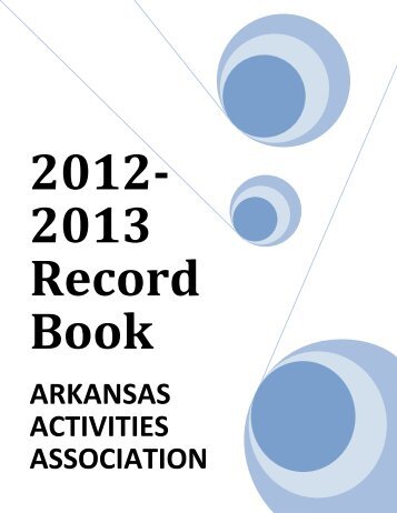 Sports Record Book - Arkansas Activities Association