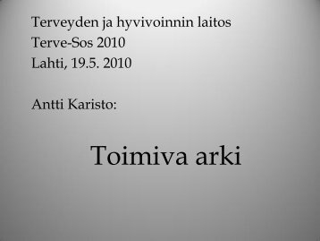 Toimiva arki