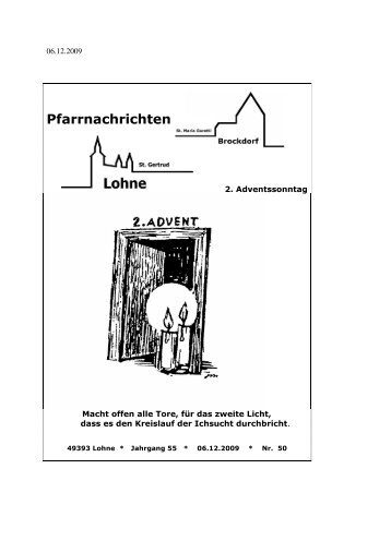 Pfarrnachrichten - Katholische Kirchengemeinde St. Gertrud Lohne