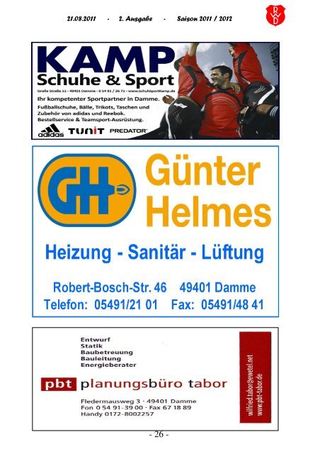 2011.08.21 RW-Kurier Ausgabe 02 - Rot Weiss Damme