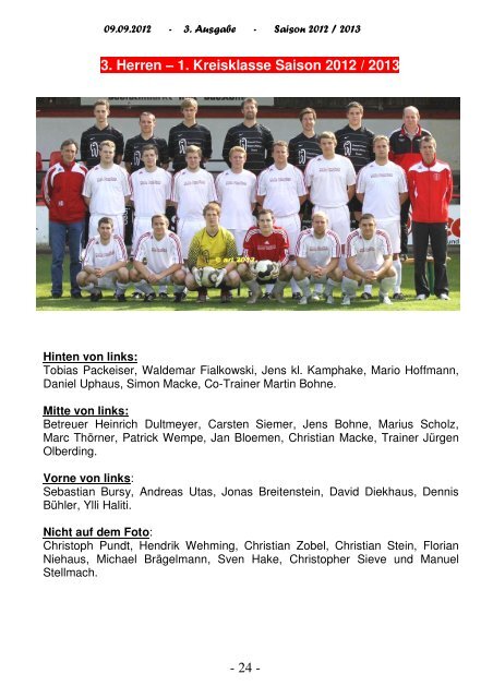 Saison 2012 / 2013 - Rot Weiss Damme