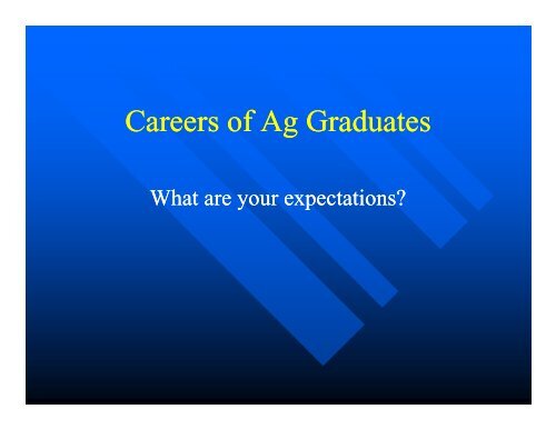 Careers of Ag Graduates g - University of Arkansas at Monticello