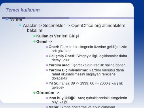 OpenOffice.org Tanıtımı - Linux Kullanıcıları Derneği