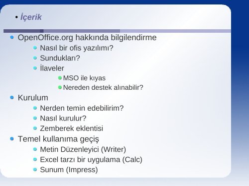 OpenOffice.org Tanıtımı - Linux Kullanıcıları Derneği