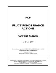 FCP FRUCTIFONDS FRANCE ACTIONS - Bpe