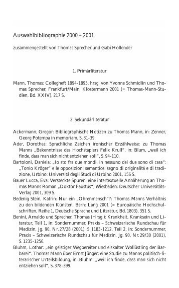 PDF-Liste für das Jahr 2002 - Thomas Mann