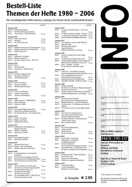 infoinfo - service.bistumlimburg.de - Bistum Limburg