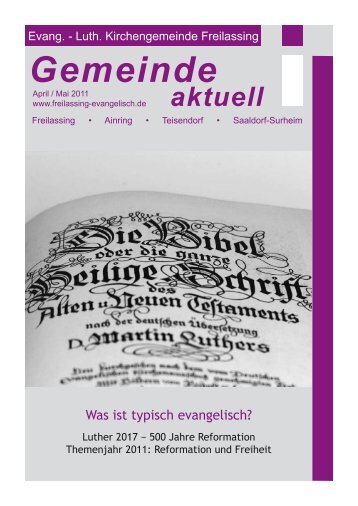 April/Mai - Evangelisch-Lutherische Kirchengemeinde Freilassing