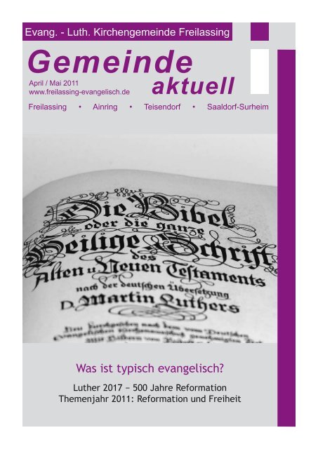 April/Mai - Evangelisch-Lutherische Kirchengemeinde Freilassing