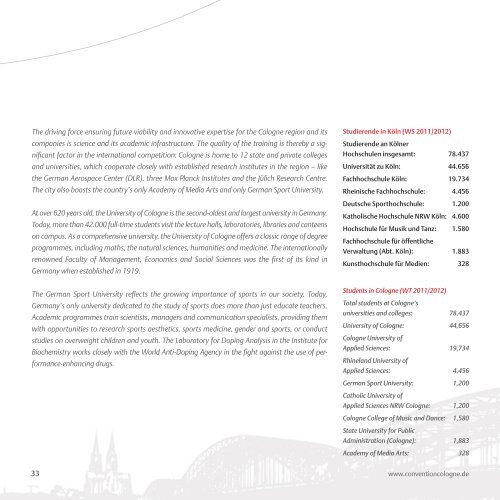 Contents - Cologne Convention Bureau
