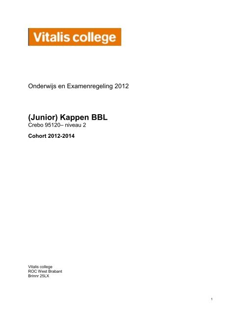 (Junior) Kappen BBL - Vitalis college