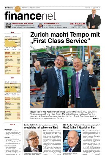 Zurich macht Tempo mit „First Class Service“ - MediaNET.at