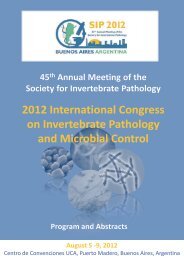 Meeting Program & Abstracts - Society for Invertebrate Pathology