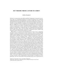 SET THEORY FROM CANTOR TO COHEN - CiteSeerX