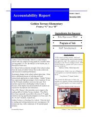 Accountability Report Golden Terrace Elementary From a “C”