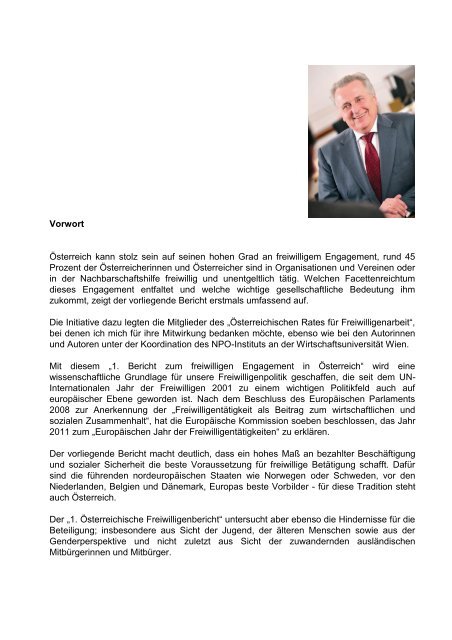 Freiwilligenbericht - Bundesministerium für Arbeit, Soziales und ...