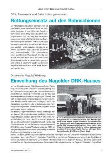 Jahreshauptversammlung - DRK-KV-Calw eV