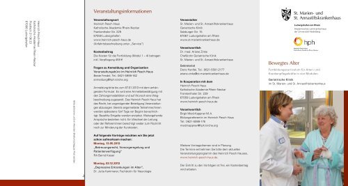 Bewegtes Alter Veranstaltungsinformationen Heinrich Pesch Haus