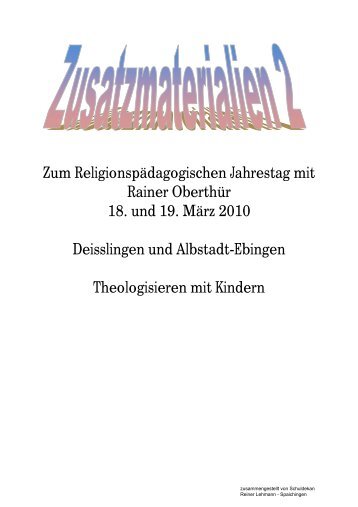 Theologisieren mit Kindern